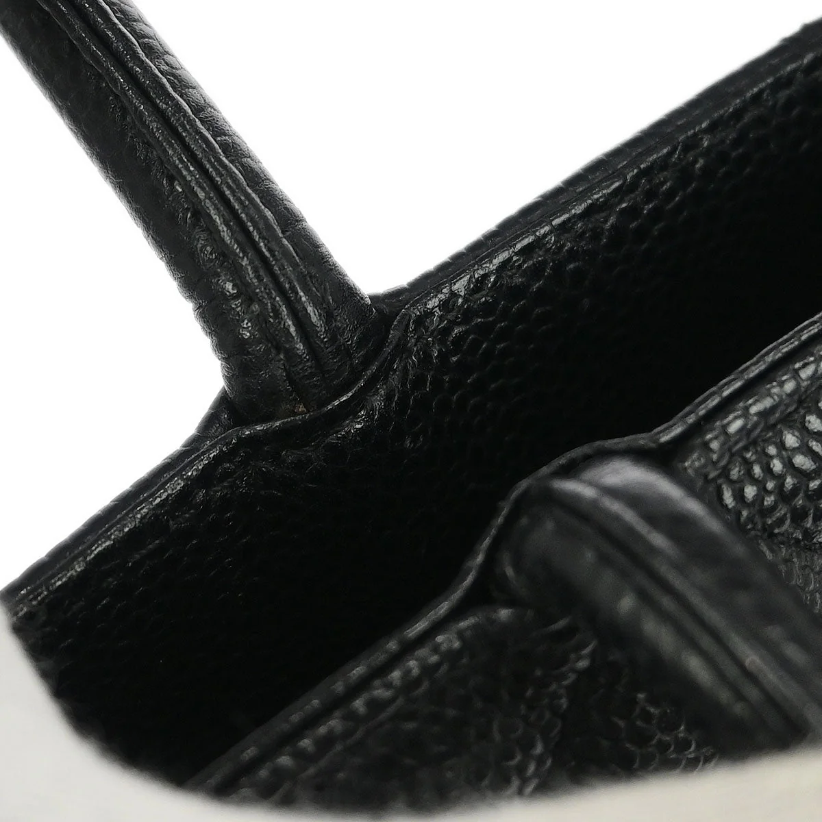 Chanel 2002-2003 Black Caviar Medallion Tote Bag - Image 7