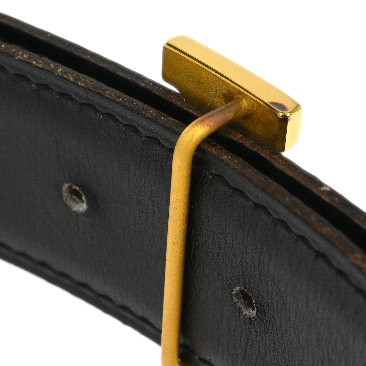 Hermes Brown Togo Constance Reversible Belt #80 Small Good - Image 3