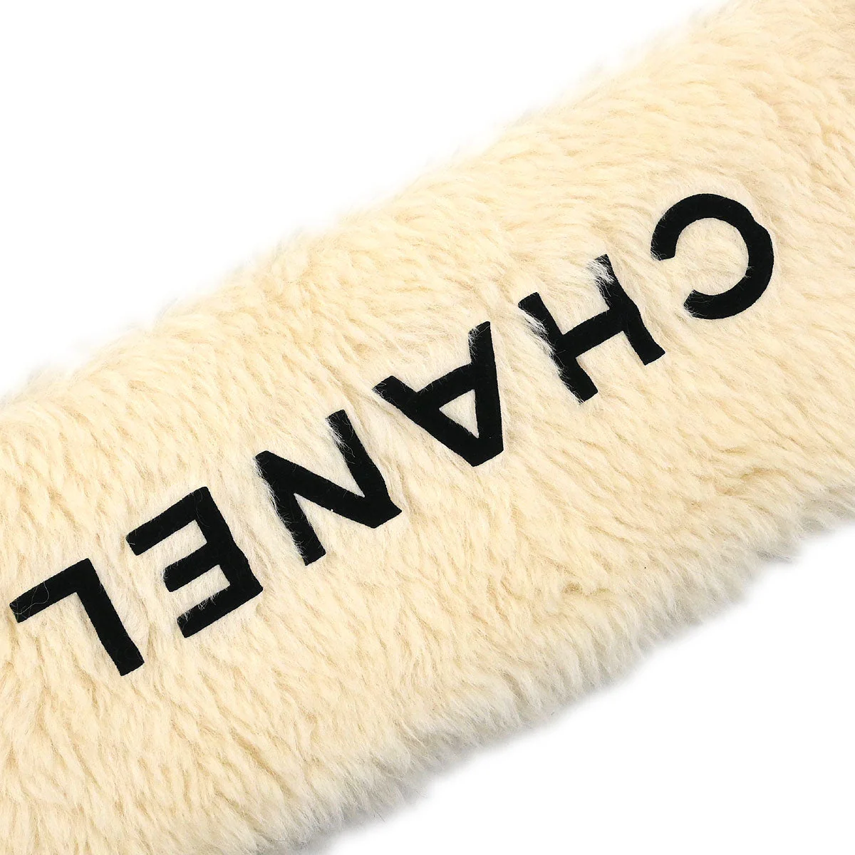 Chanel * Alpaca Scarf White Small Good - Image 3