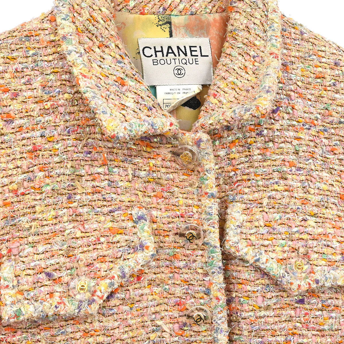 Chanel 1997 Single Breasted Coat Pink #38 - Image 4