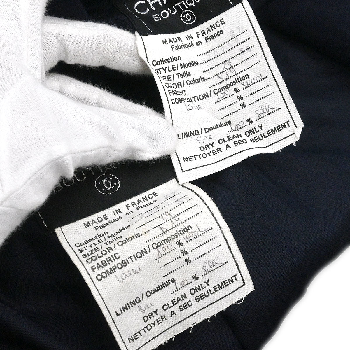 Chanel Setup Suit Jacket Skirt Navy 27 #36 - Image 10