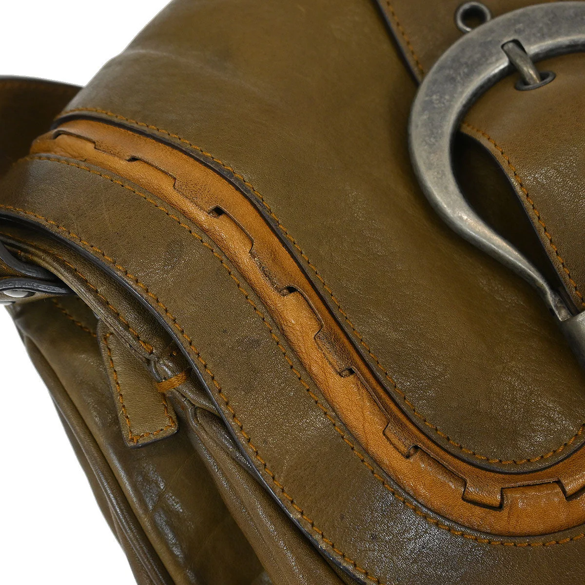 Christian Dior Brown Gaucho Shoulder Bag - Image 4