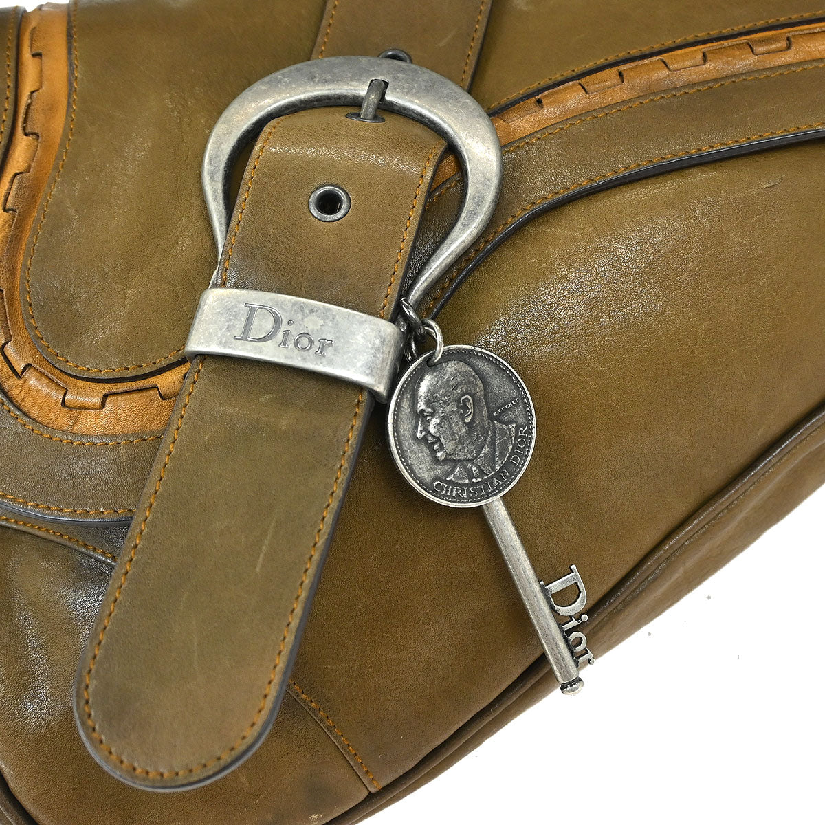 Christian Dior Brown Gaucho Shoulder Bag - Image 5