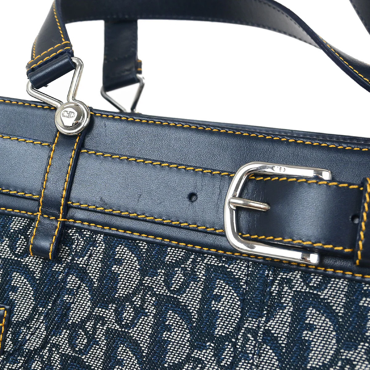 Christian Dior Navy Trotter Handbag - Image 5