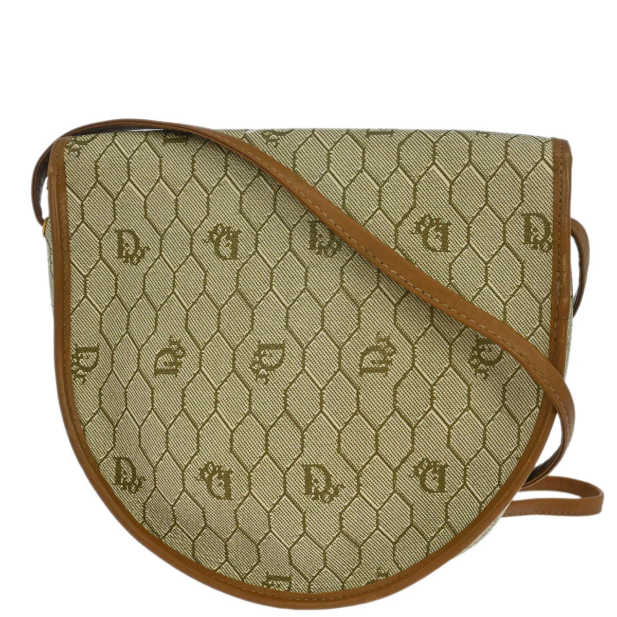 Christian Dior Beige PVC Honeycomb Shoulder Bag - Image 2