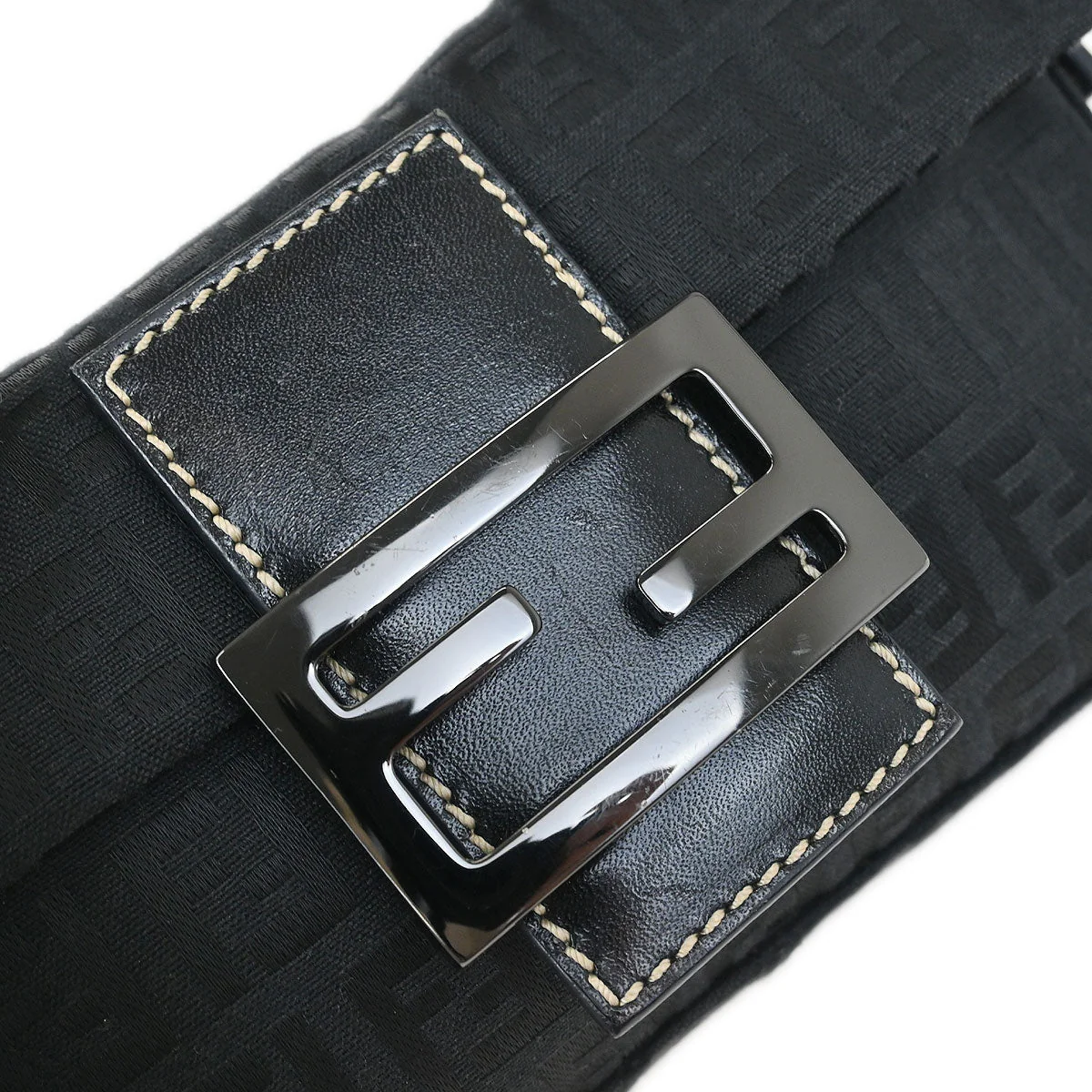 Fendi Black Zucchino Handbag - Image 4