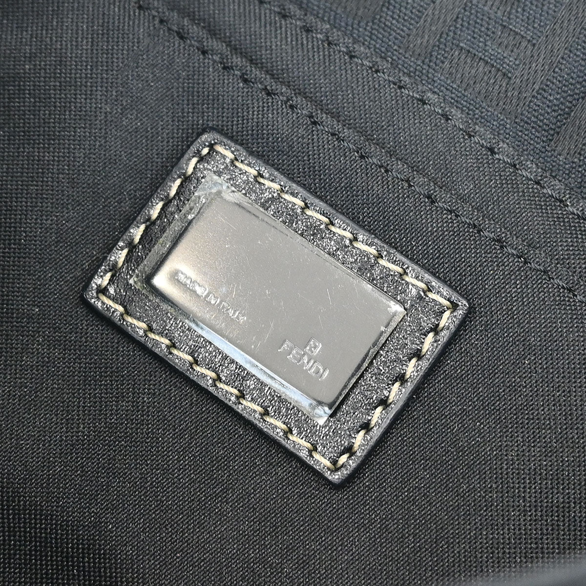Fendi Black Zucchino Handbag - Image 9