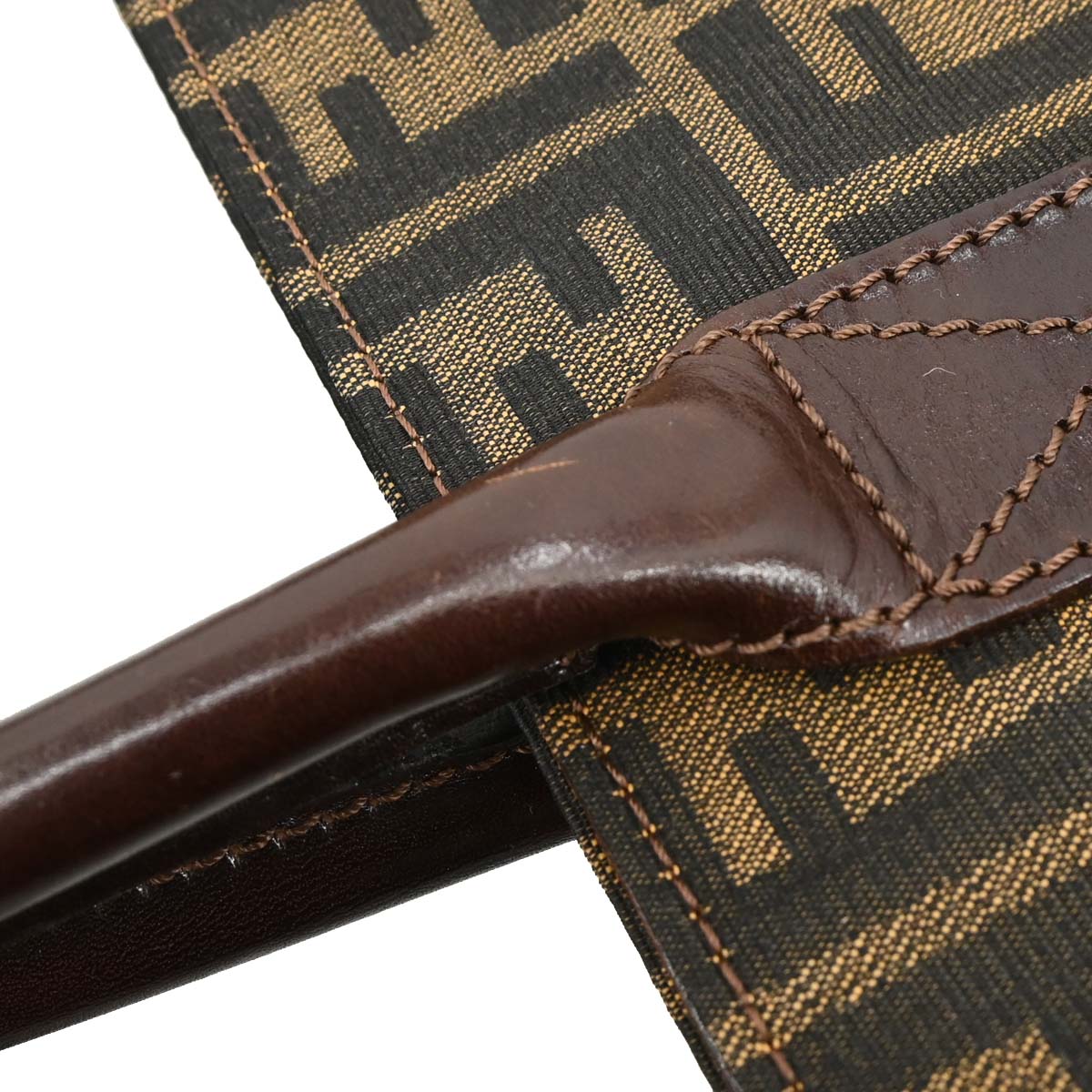 Fendi Brown Canvas Zucca Tote Bag - Image 6