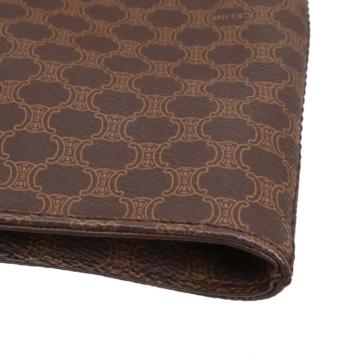 Celine * Brown Macadam Tote Handbag - Image 4