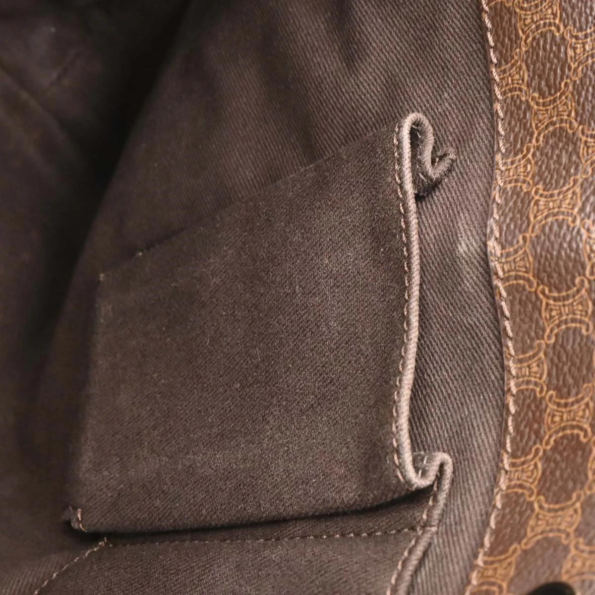 Celine * Brown Macadam Tote Handbag - Image 8