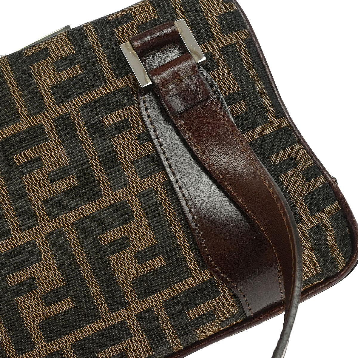 Fendi Brown Canvas Zucca Handbag - Image 5