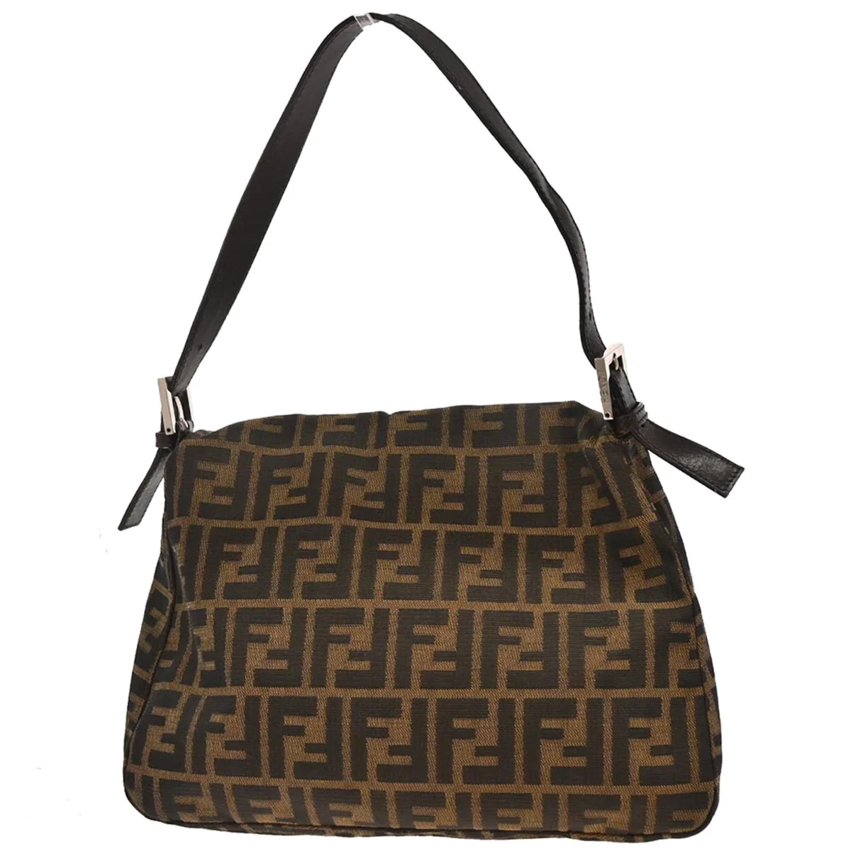 Fendi Brown Canvas Zucca Mamma Baguette Handbag - Image 2