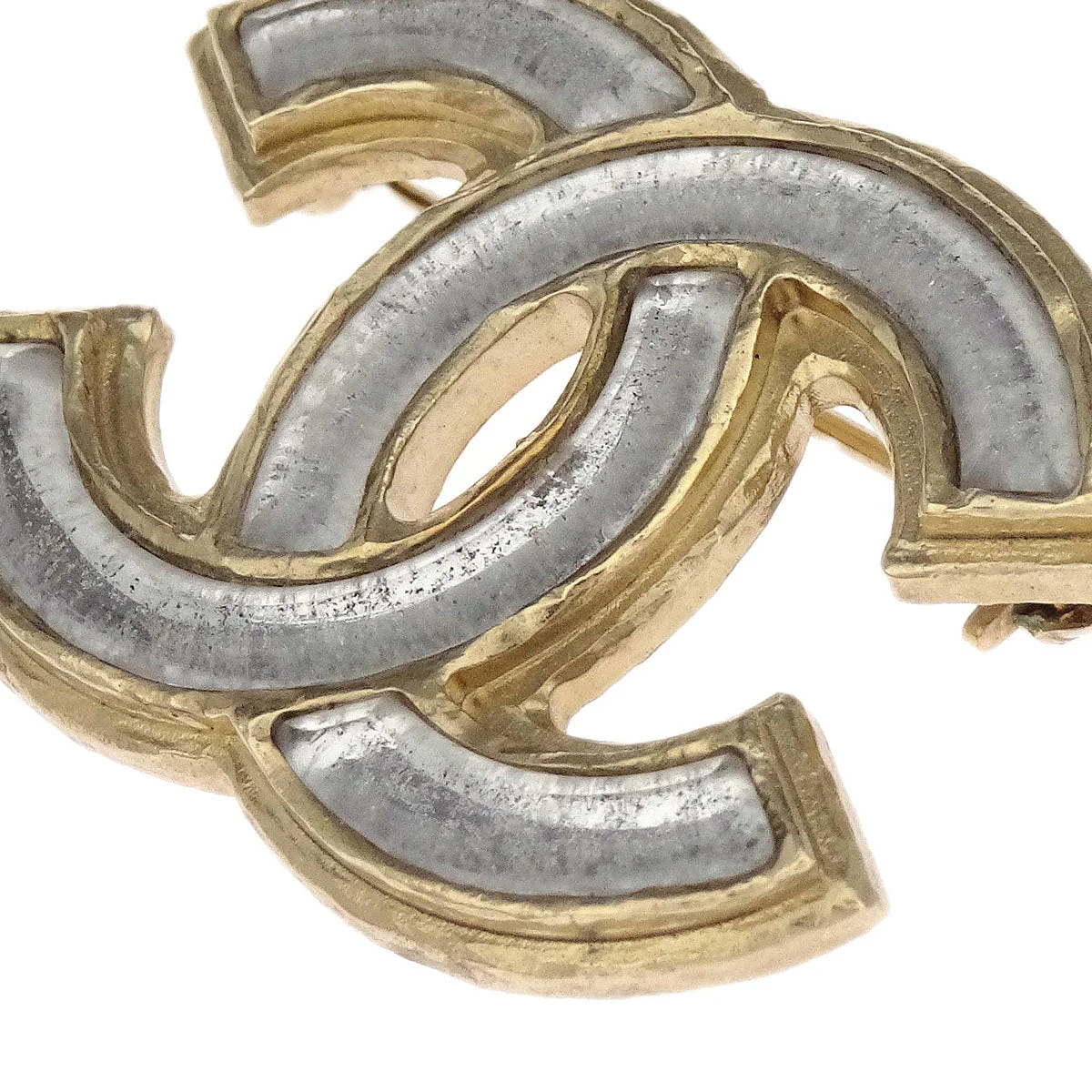Chanel CC Brooch Pin Gold B12A - Image 2