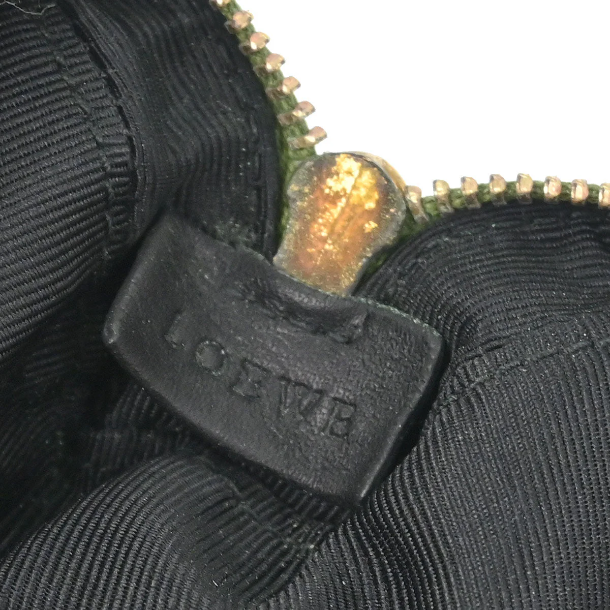 Loewe * Metallic Green Amazona Nano Handbag Pochette - Image 6