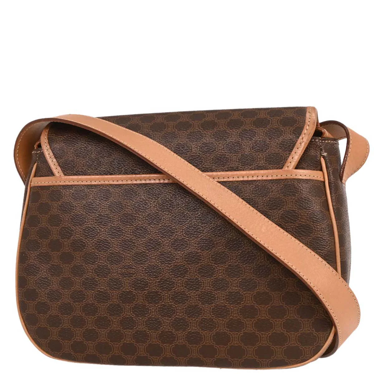 Celine Brown PVC Macadam Shoulder Bag - Image 2