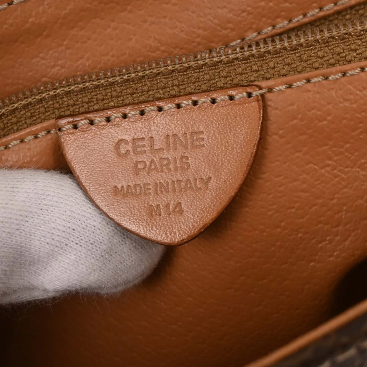 Celine Brown PVC Macadam Shoulder Bag - Image 9