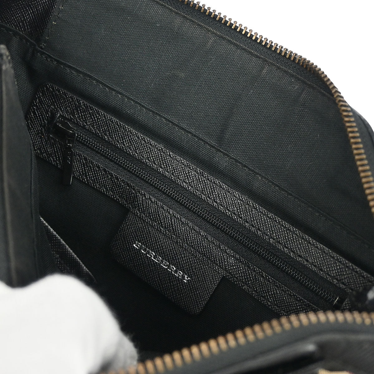 Burberry Beige Canvas Burberry Check Handbag - Image 10