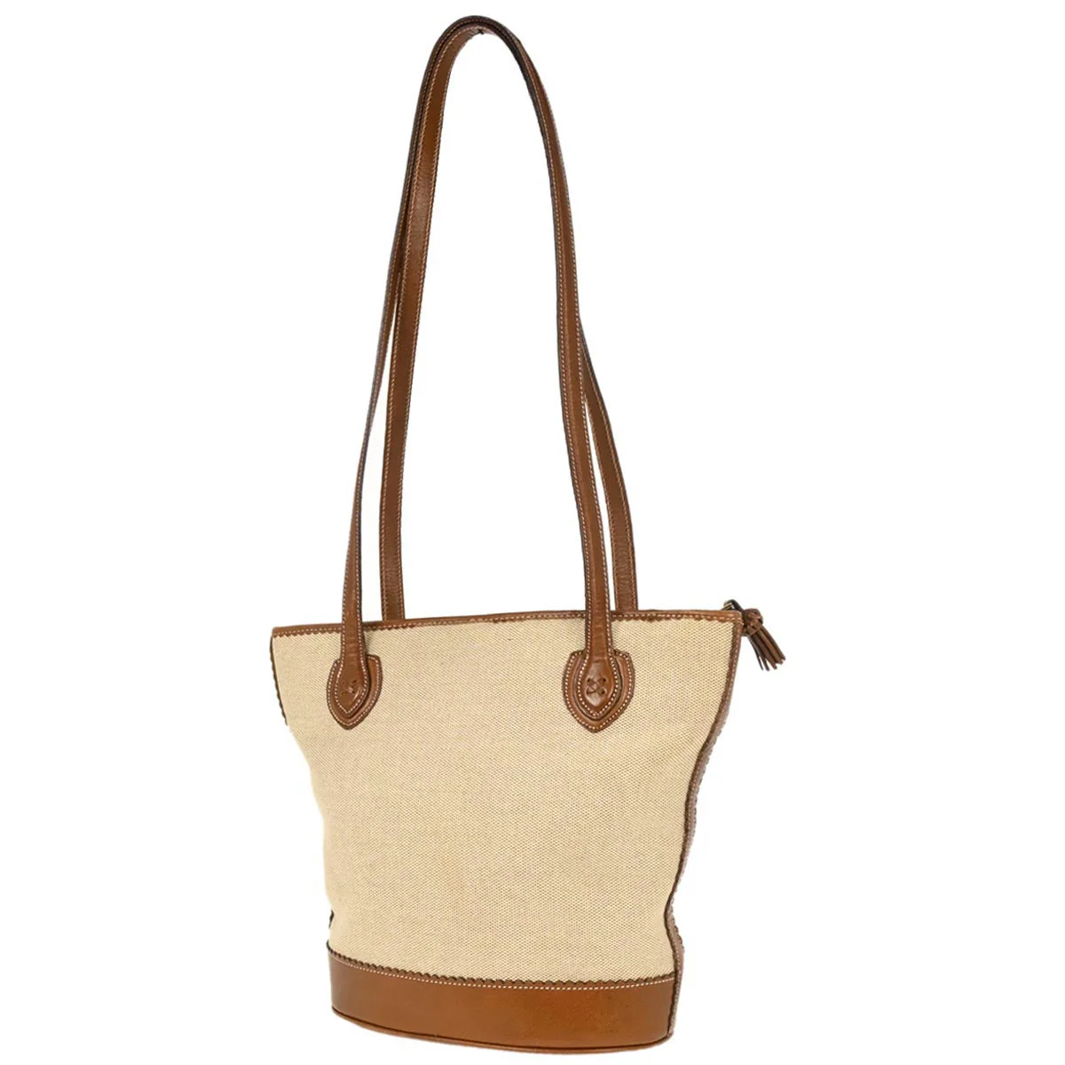 Loewe Beige Canvas Tote Shoulder Bag - Image 2