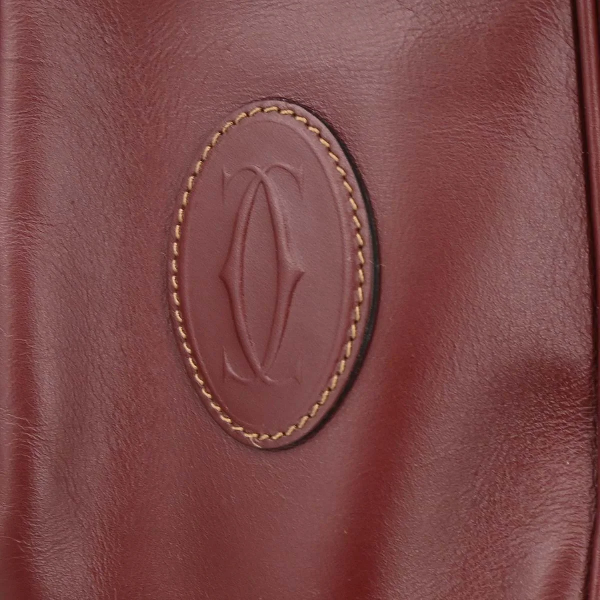 Cartier Bordeaux Leather Must de Cartier Shoulder Bag - Image 4
