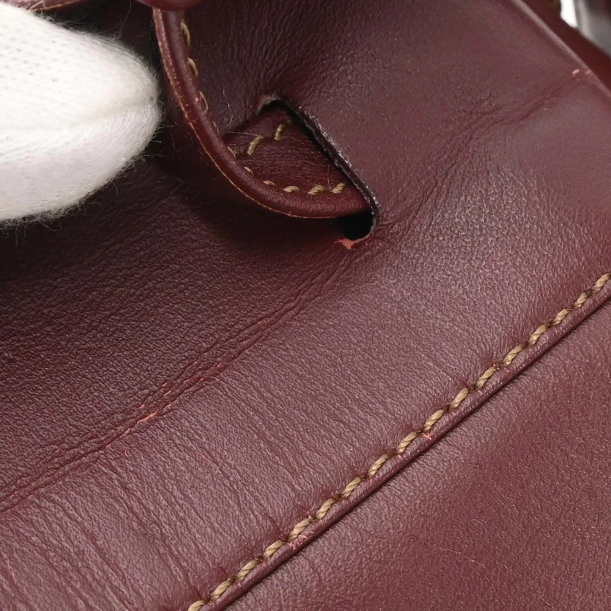 Cartier Bordeaux Leather Must de Cartier Shoulder Bag - Image 7