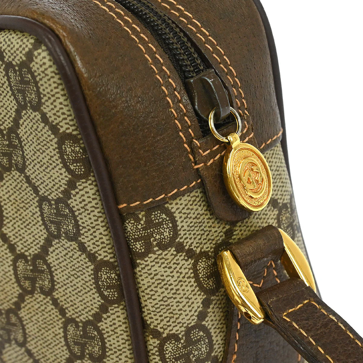 Gucci Beige PVC GG Shoulder Bag - Image 4