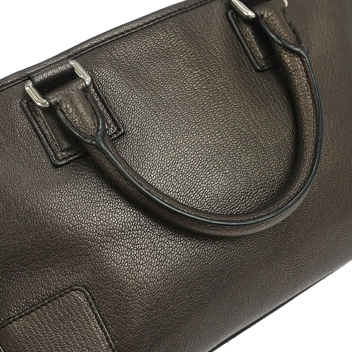 Loewe Metallic Brown Leather Amazona 28 Handbag - Image 6
