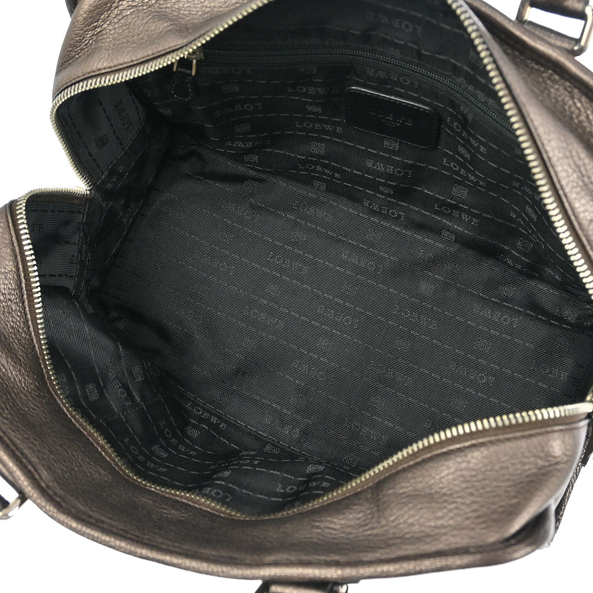 Loewe Metallic Brown Leather Amazona 28 Handbag - Image 7