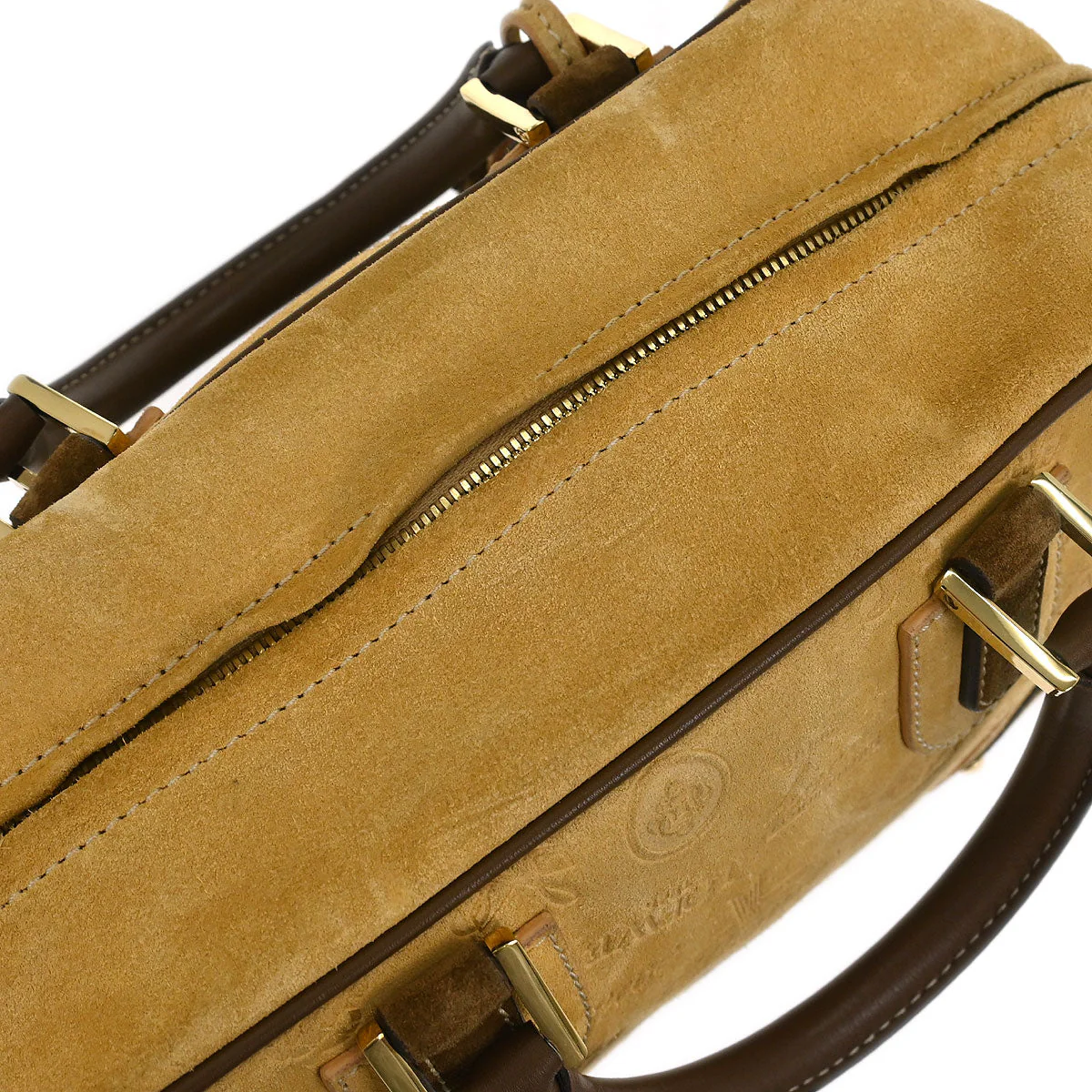 Loewe Beige Brown Suede Amazona 28 Handbag - Image 6