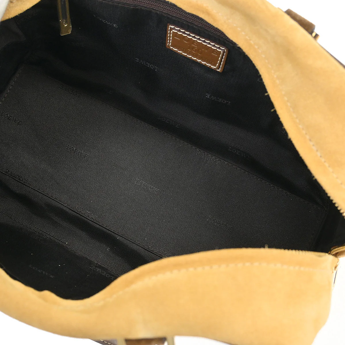 Loewe Beige Brown Suede Amazona 28 Handbag - Image 7