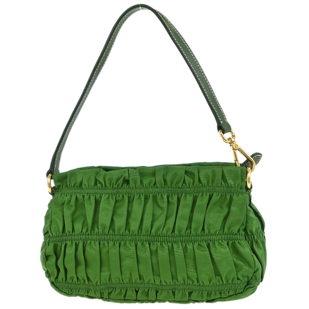 Prada Green Nylon Handbag - Image 2