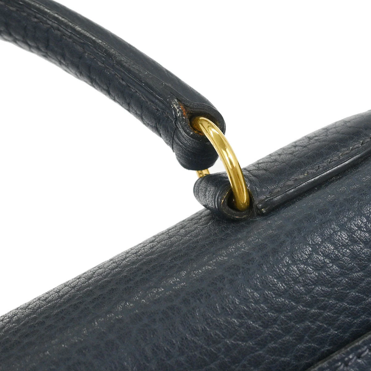 Hermes Blue Indigo Ardennes Kelly 28 Sellier Handbag - Image 6