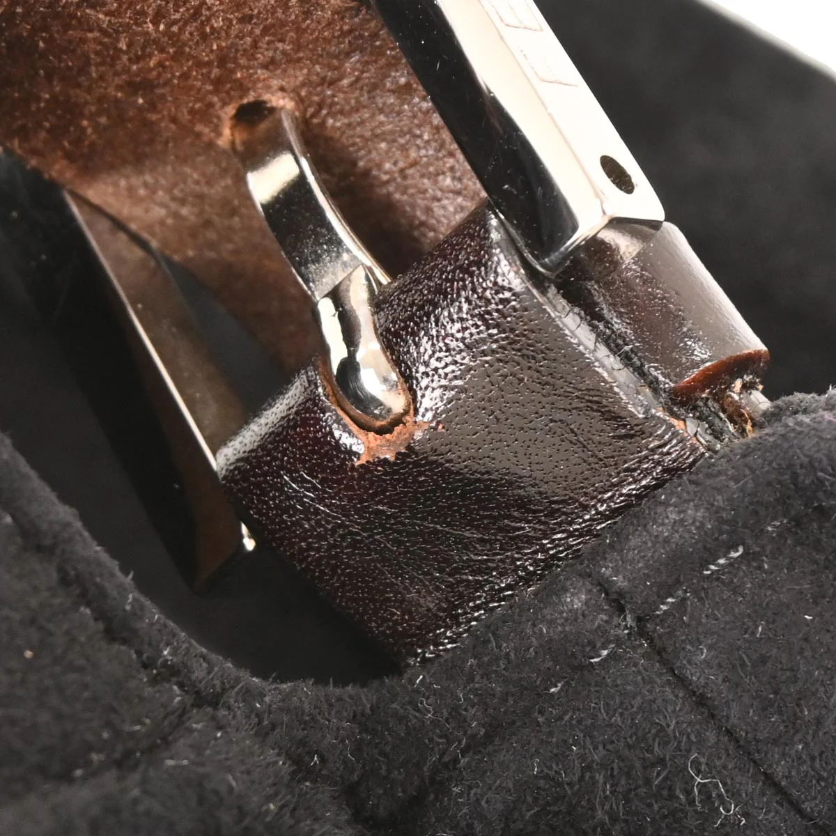 Fendi Black Suede Mamma Baguette Handbag - Image 9