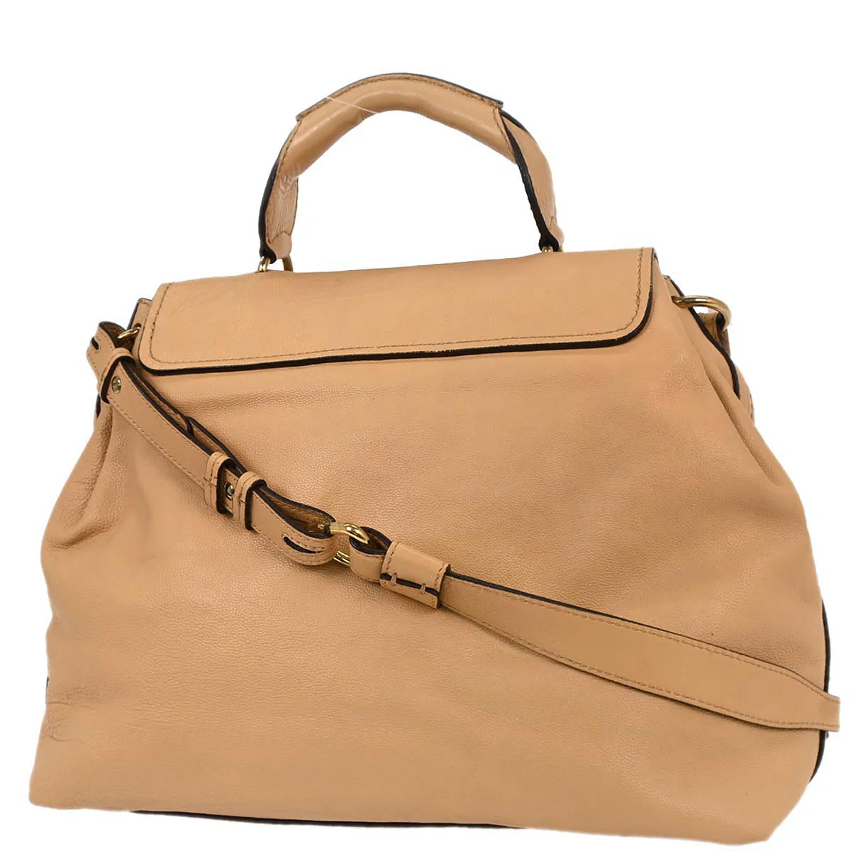 Chloe Beige Leather Elsie 2way Shoulder Handbag - Image 2