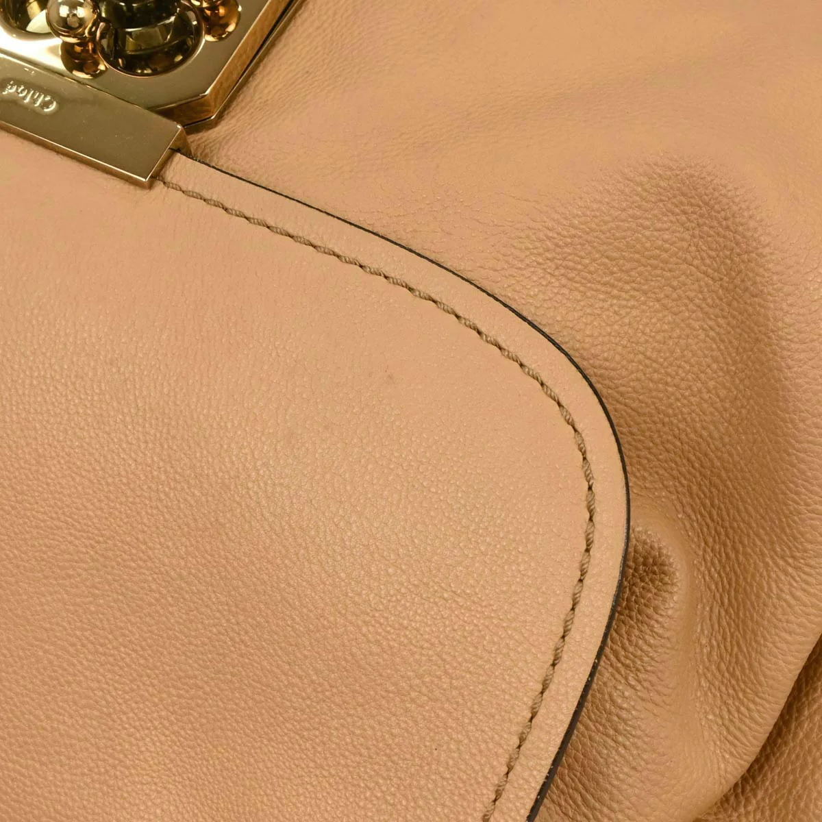 Chloe Beige Leather Elsie 2way Shoulder Handbag - Image 3