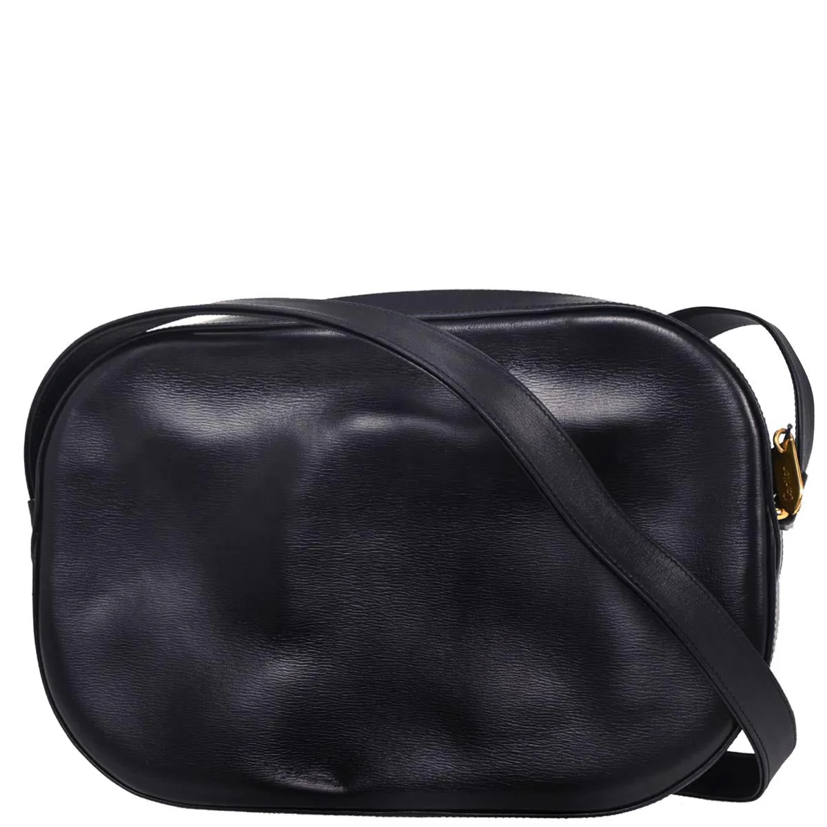 Cartier Navy Leather Sapphire Shoulder Bag - Image 2