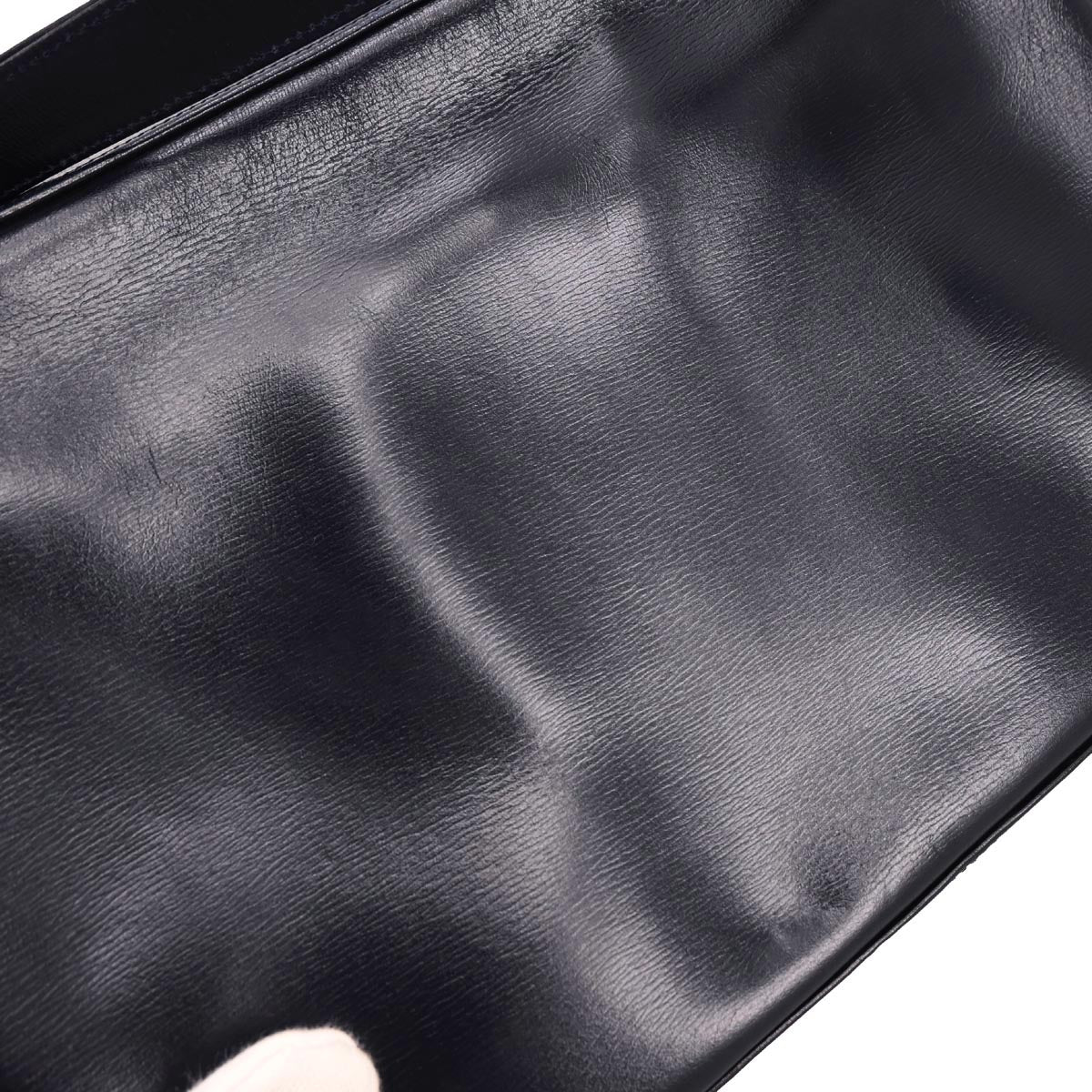 Cartier Navy Leather Sapphire Shoulder Bag - Image 3