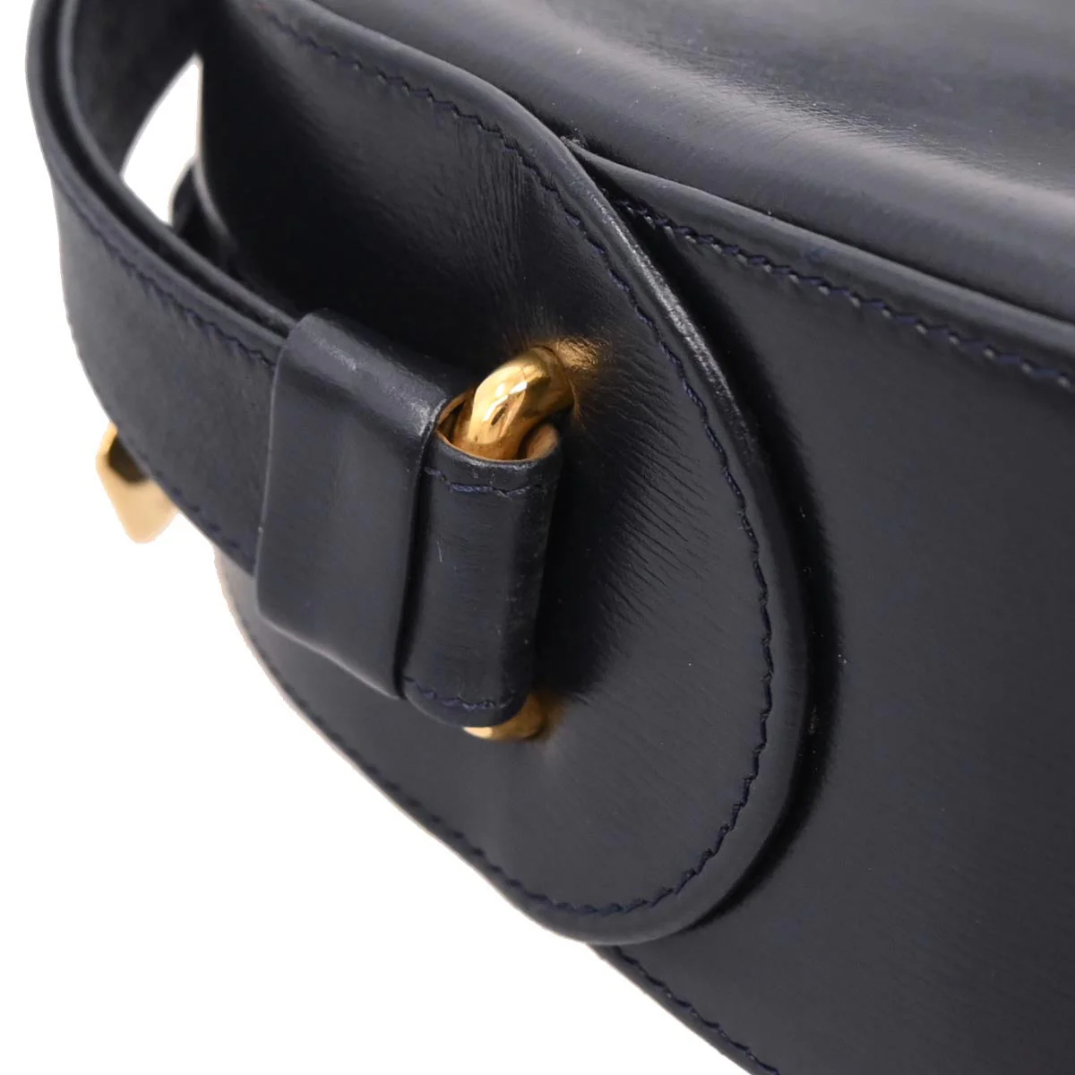 Cartier Navy Leather Sapphire Shoulder Bag - Image 5