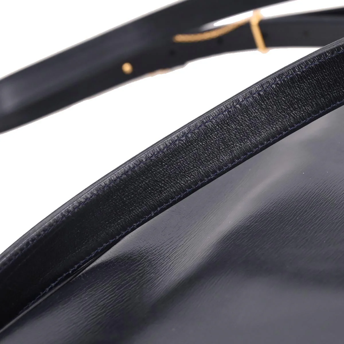 Cartier Navy Leather Sapphire Shoulder Bag - Image 6