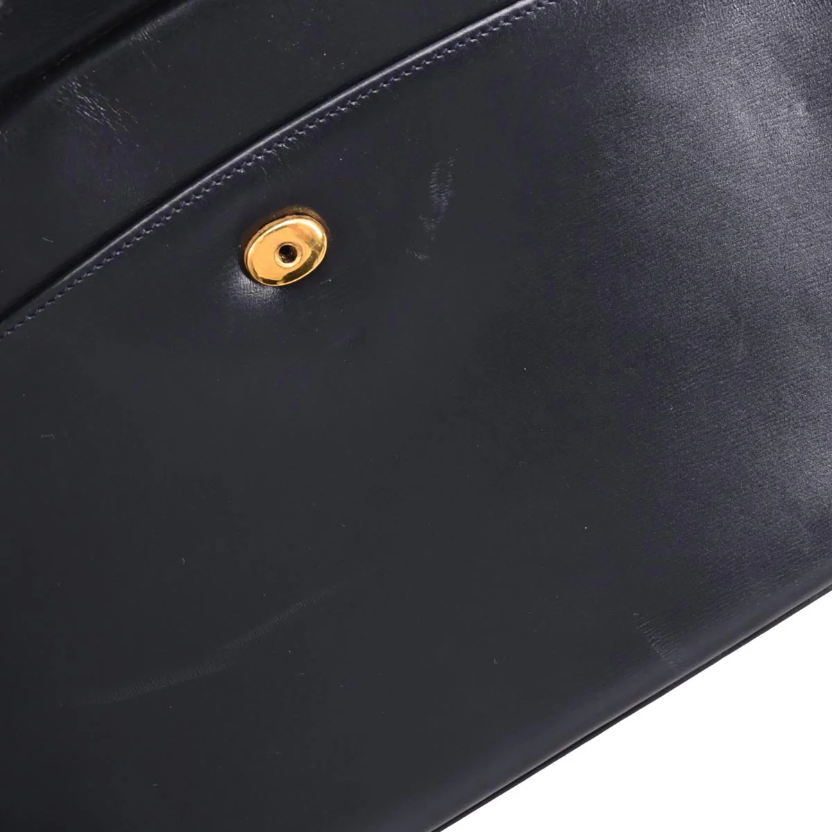 Cartier Navy Leather Sapphire Shoulder Bag - Image 8