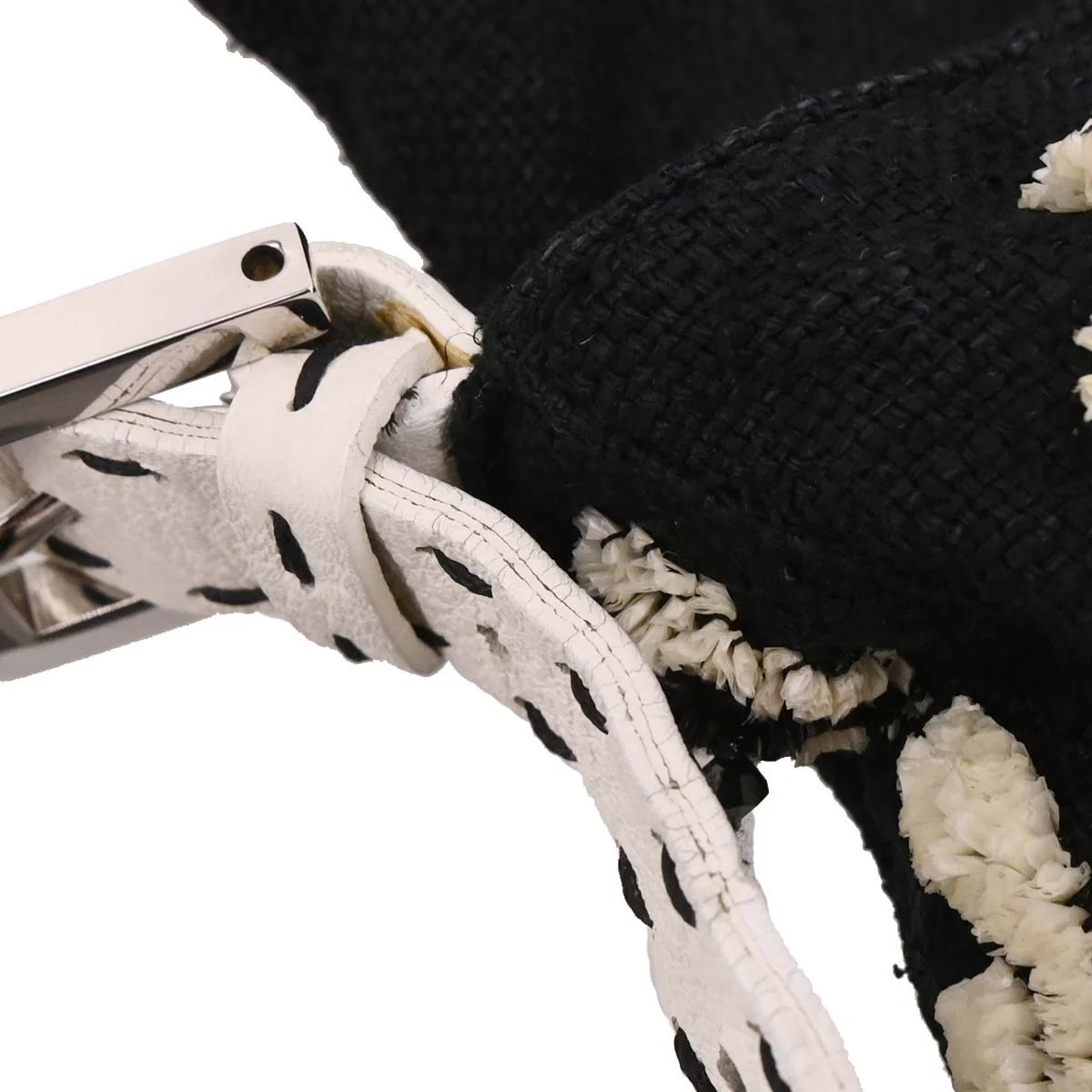 Fendi Black Wool Baguette Handbag - Image 5