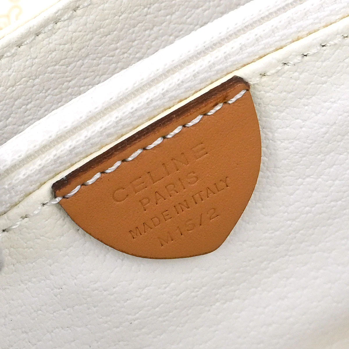 Celine White PVC Macadam Shoulder Bag - Image 9