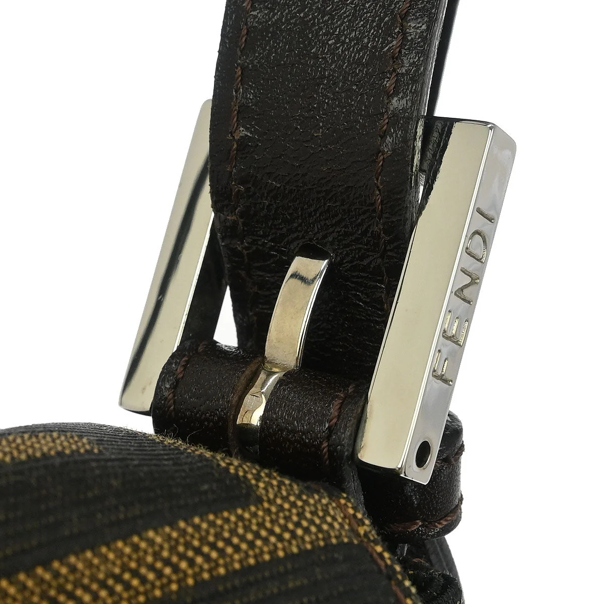 Fendi Brown Canvas Zucca Mamma Baguette Handbag - Image 6