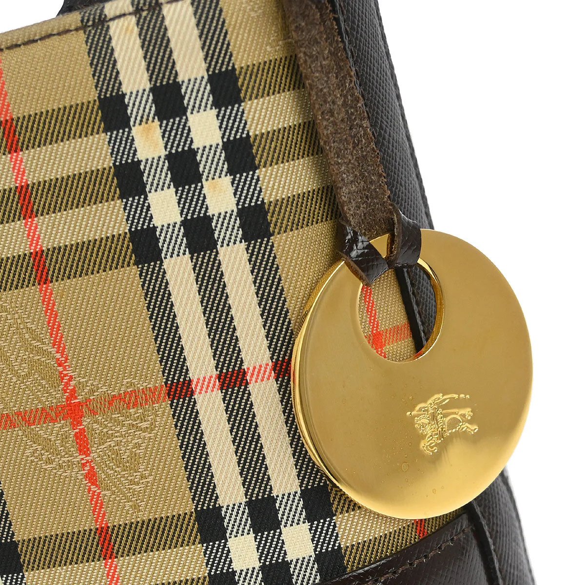 Burberry Beige Canvas House Check Handbag - Image 6