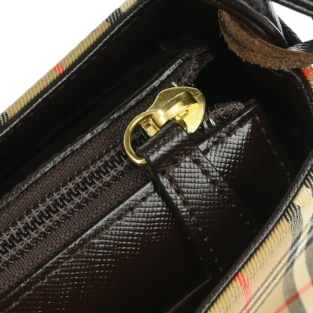 Burberry Beige Canvas House Check Handbag - Image 7
