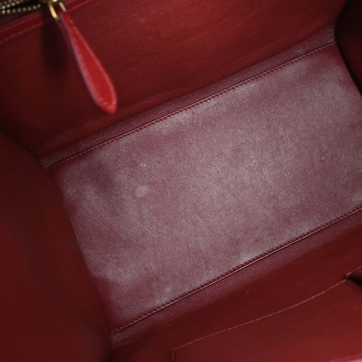 Celine Bordeaux Leather Mini Luggage Tote Bag - Image 8