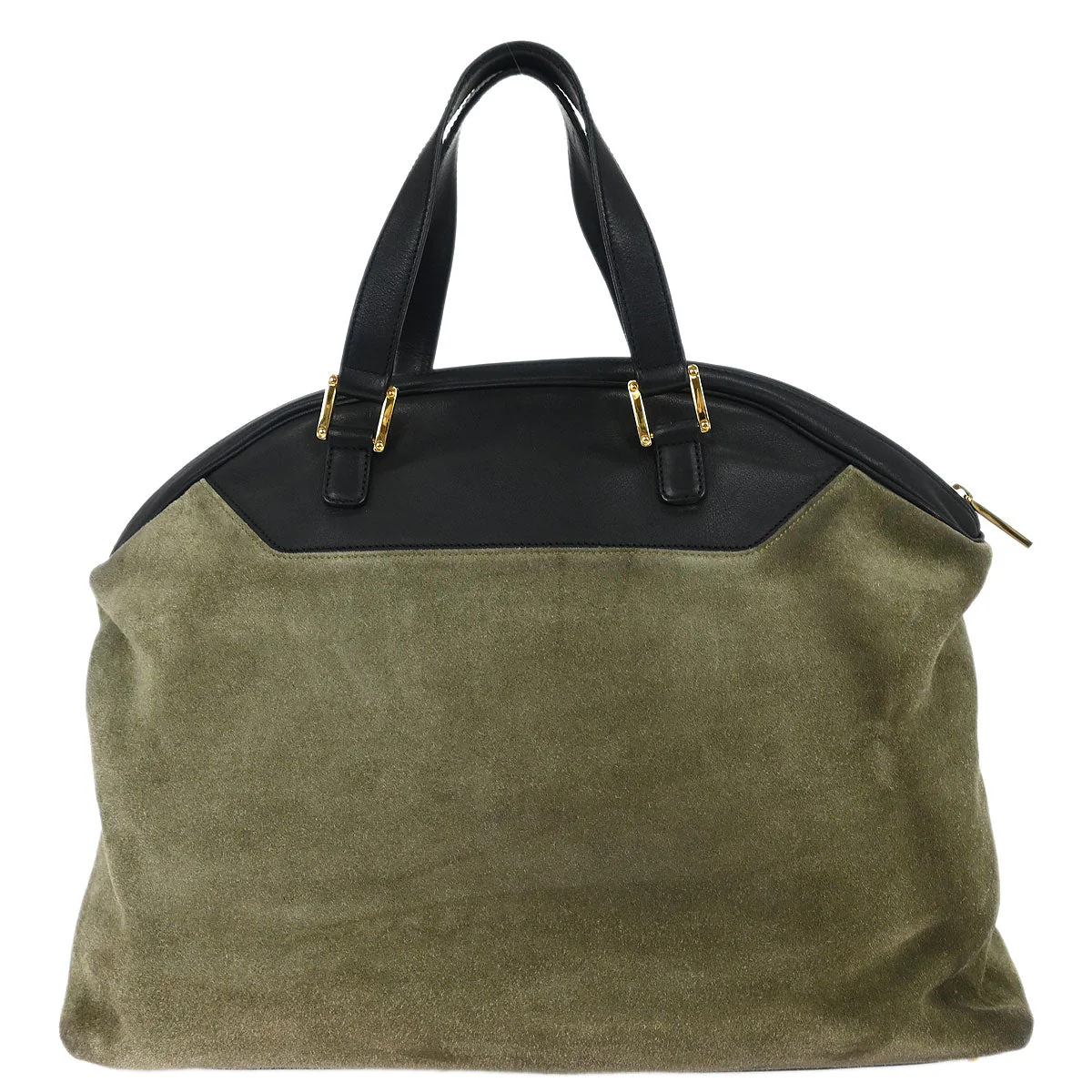 Loewe Gray Black Suede Lambskin Handbag - Image 2