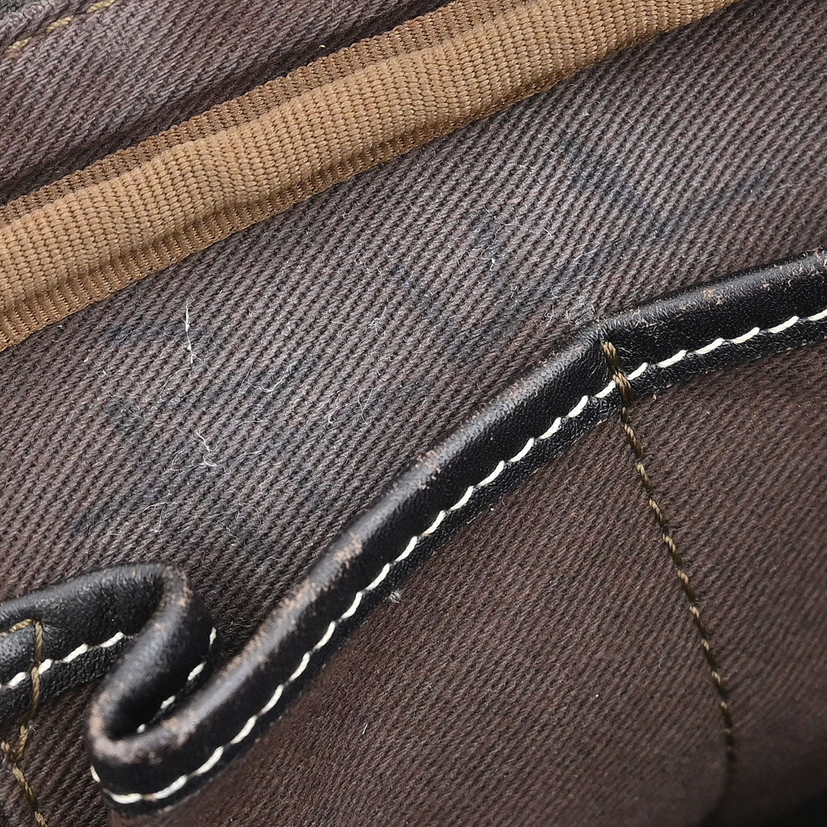 Celine * Beige Canvas Macadam Shoulder Bag - Image 9