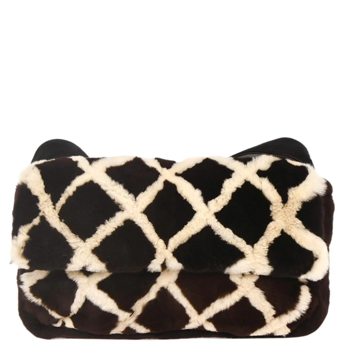Chanel * Brown Lapin Fur Shoulder Bag
