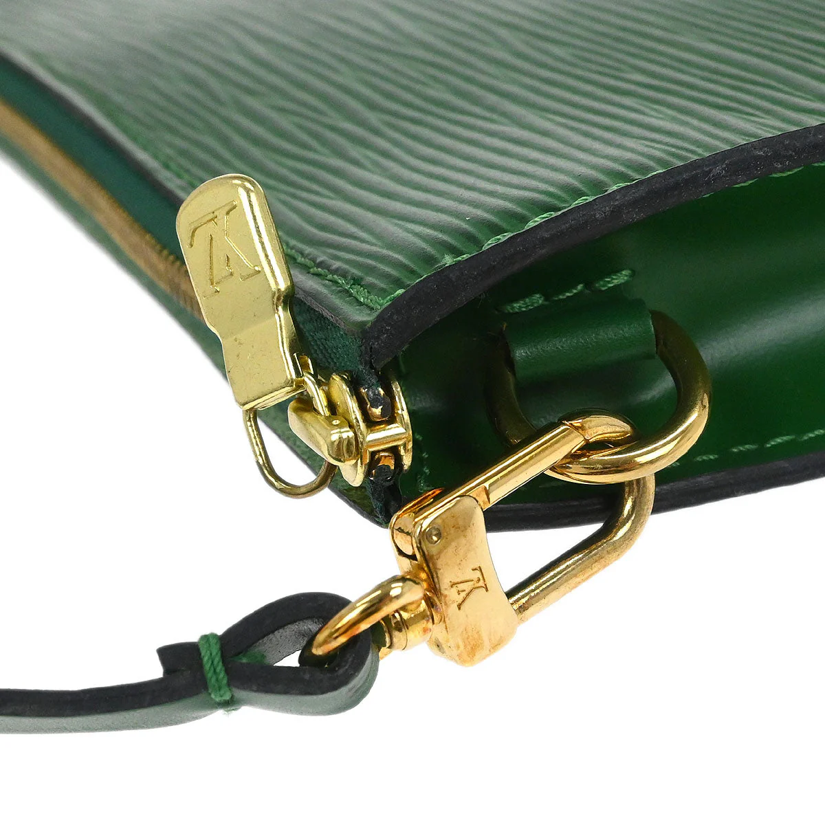 Louis Vuitton 1999 Green Epi Pochette Accessoires 21 Handbag M52954 - Image 4