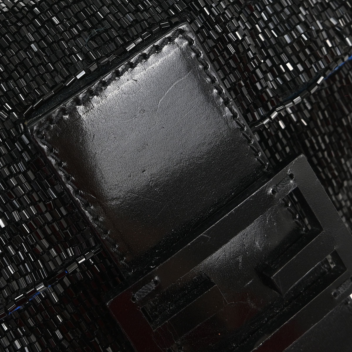 Fendi Black Beads Baguette Handbag - Image 6